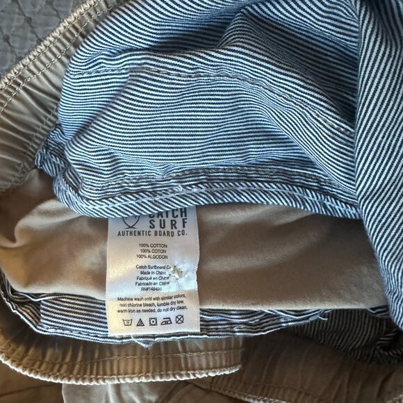 Catch Surf Tan/Khaki Drawstring Pants, Sz XL - Picture 8 of 9